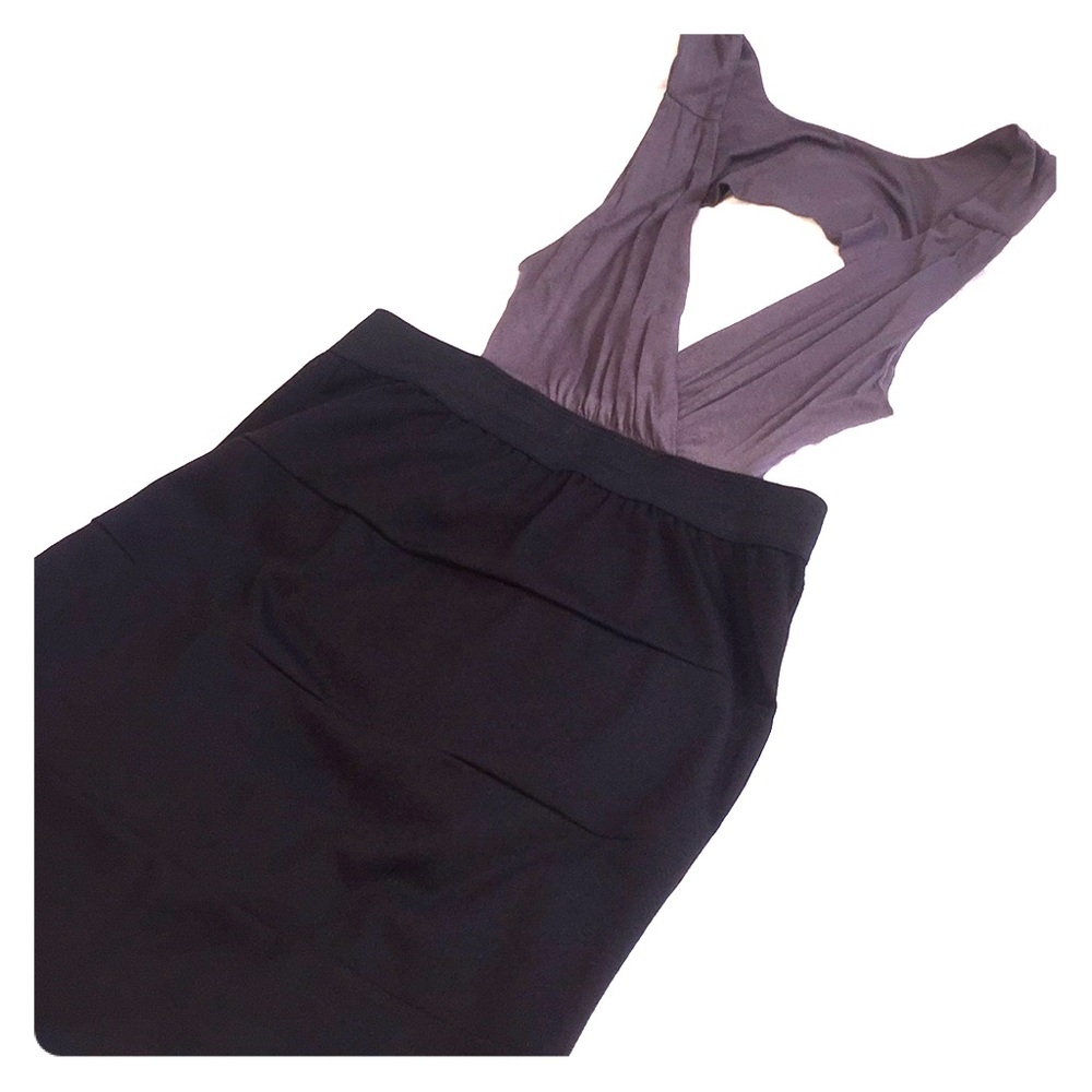 Mitto grey & black cut out high waisted dress